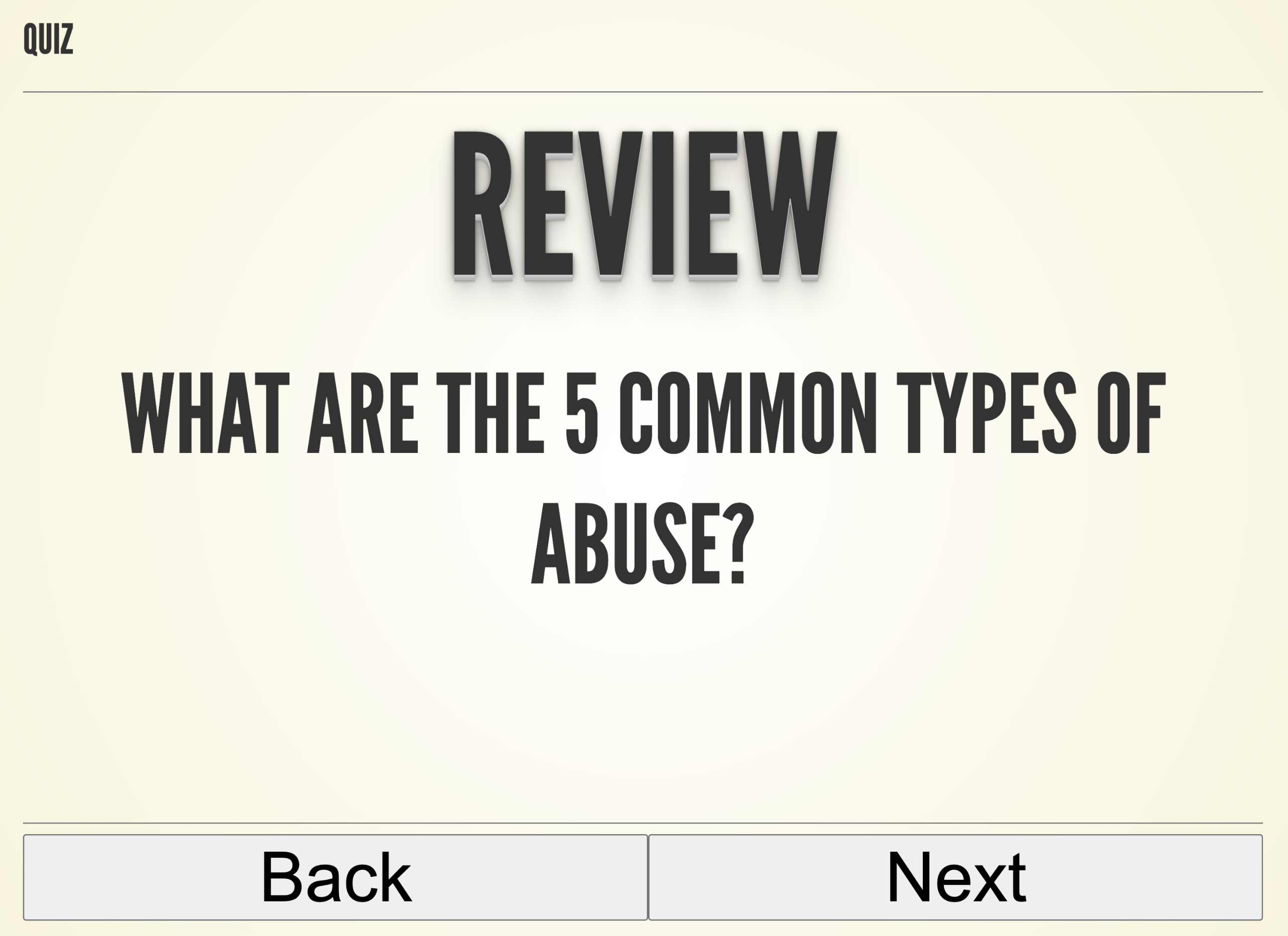 Five types quiz